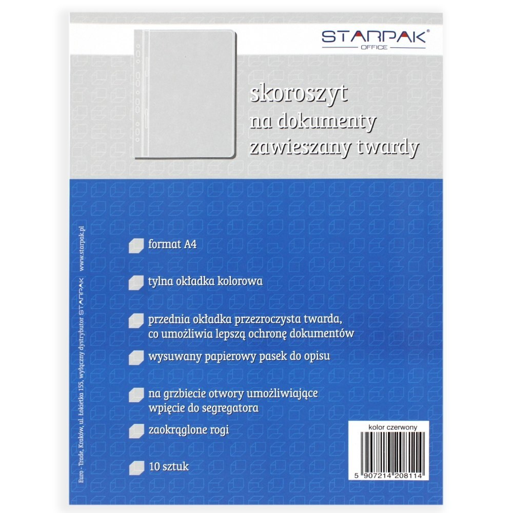Aktenbuch aus Hart-PVC für Dokumente im A4-Format, rot, STARPAK 109667